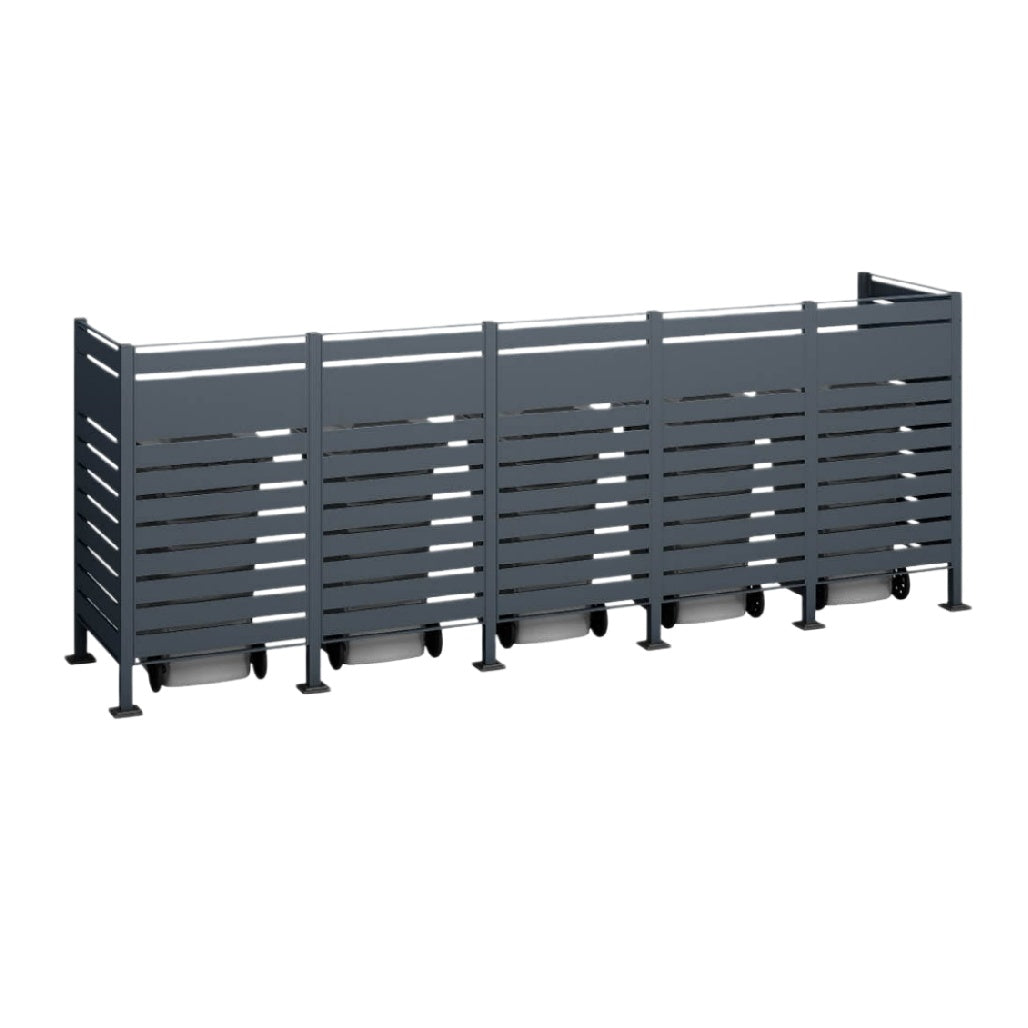 Garden Waste Screen with Wheels for Outdoor Use in Metal - 150 x 50 x 60