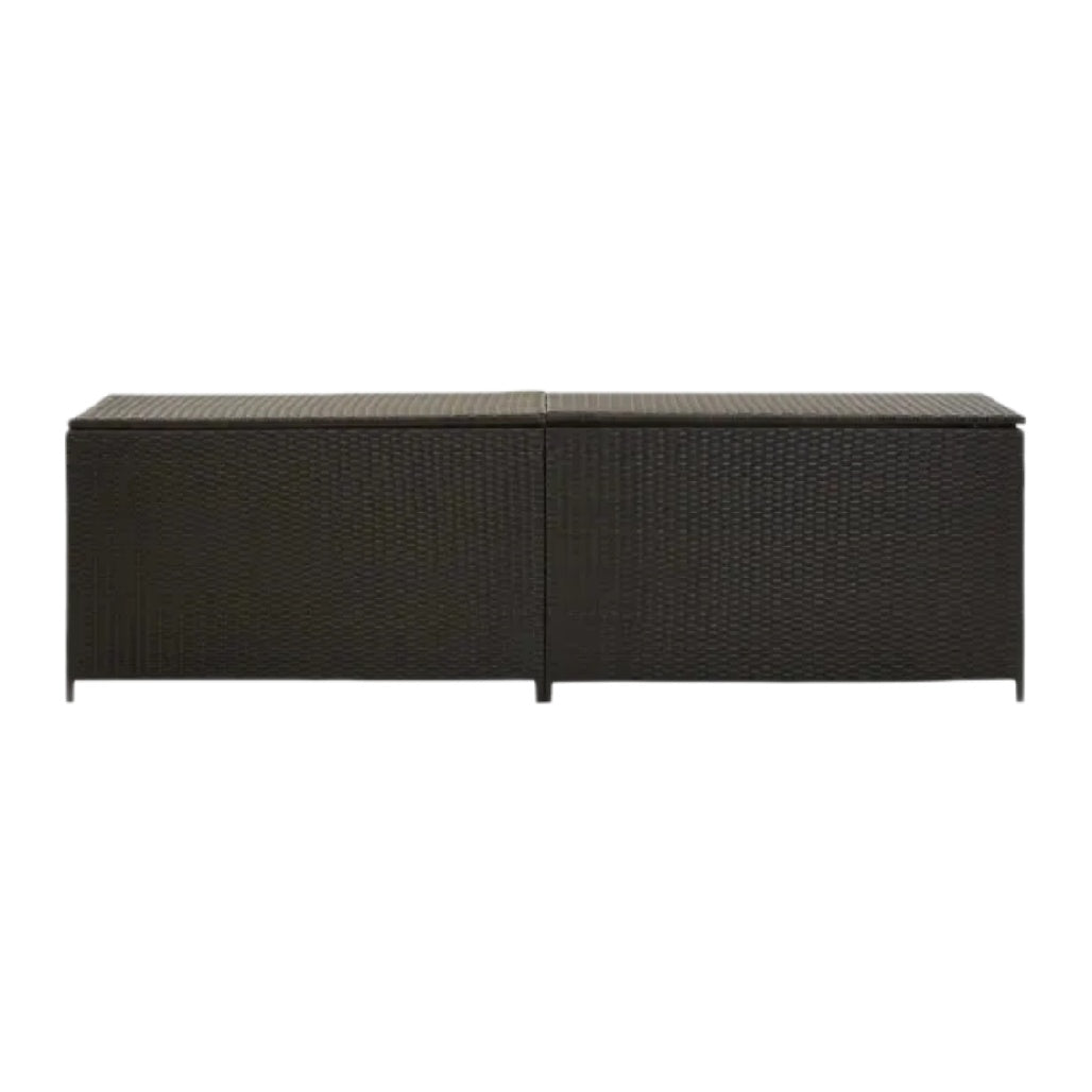Outdoor Storage Bench for Garden in Wicker - 150 x 50 x 60