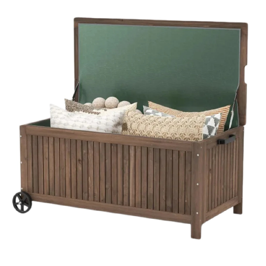 Storage Chest for Outdoor Use in Solid Wood - 90 x 45 x 50